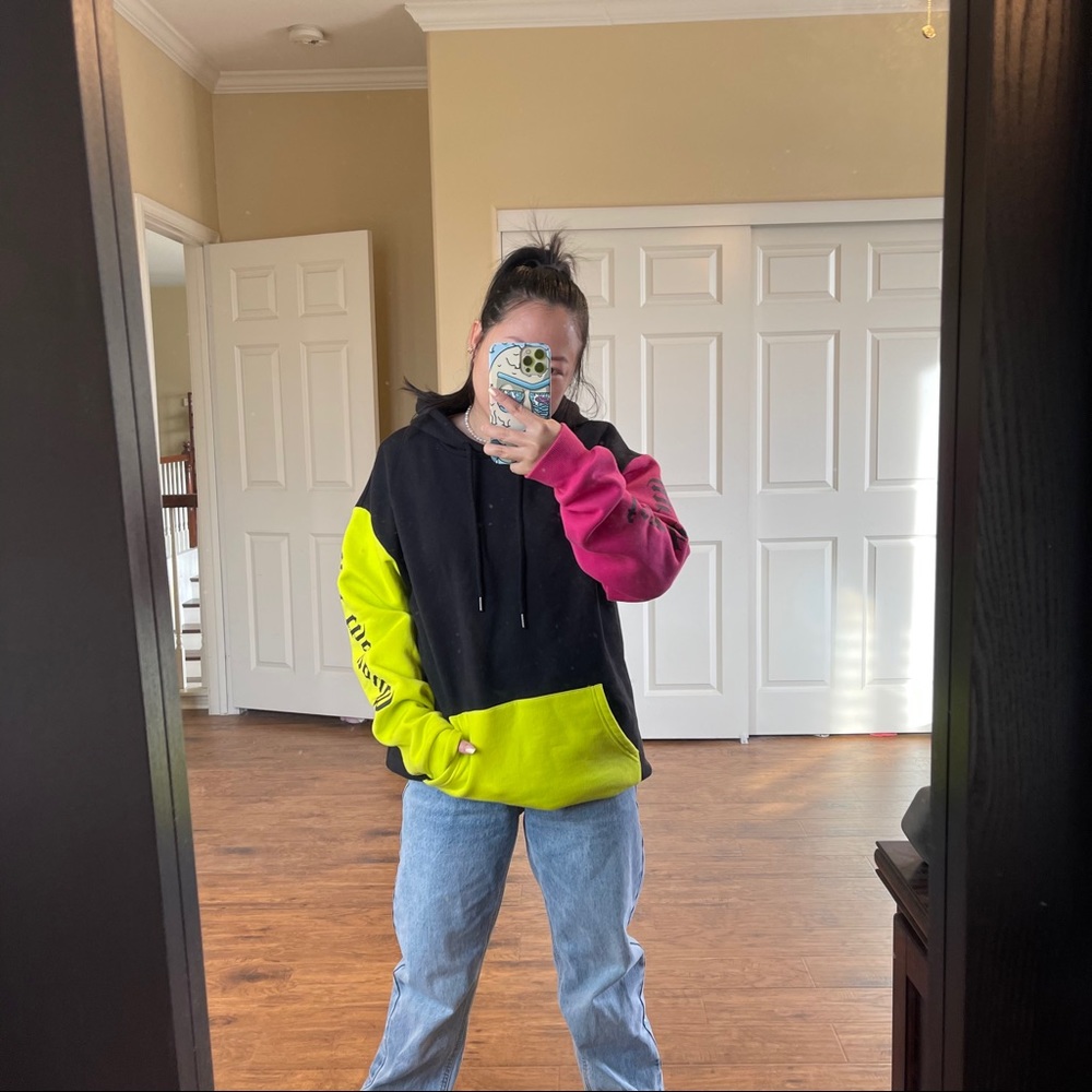 Retro Vibes Color Block Hoodie - image 1